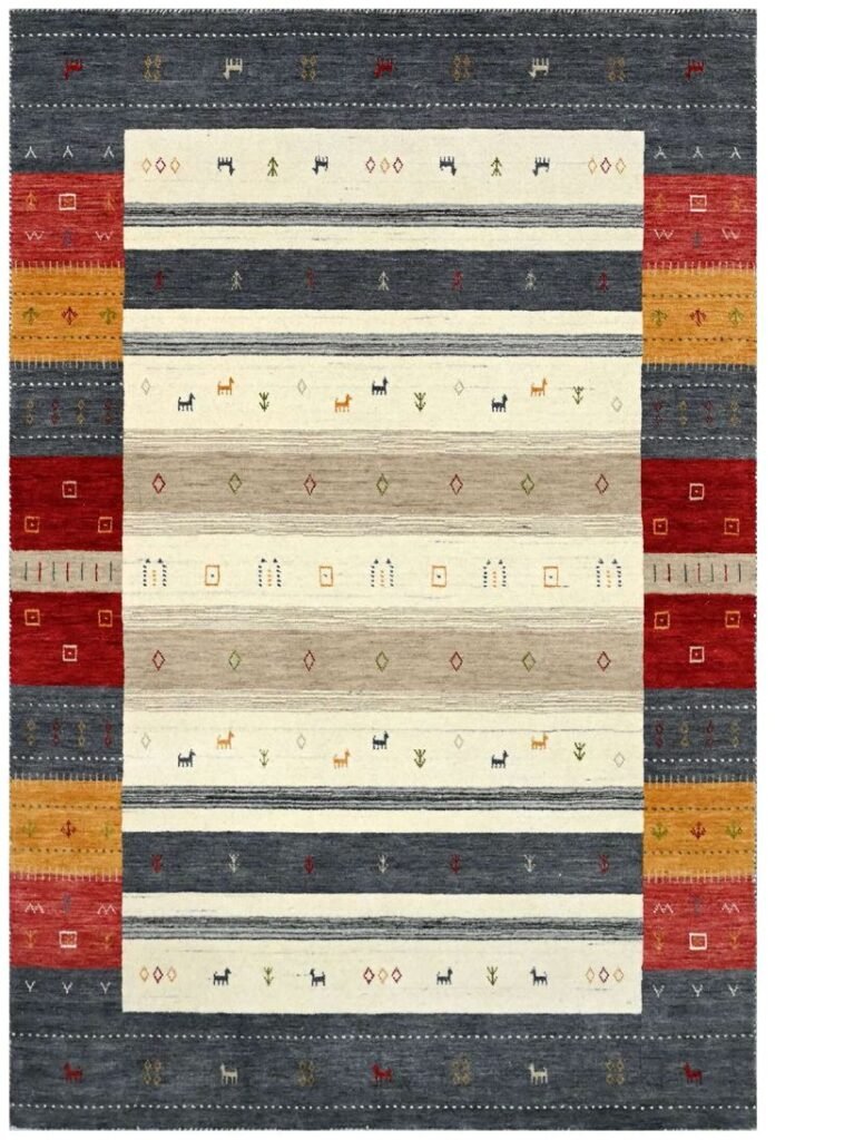 Wool kilim durrie with traditional geometric design – flatweave kilim rug for wholesale export
