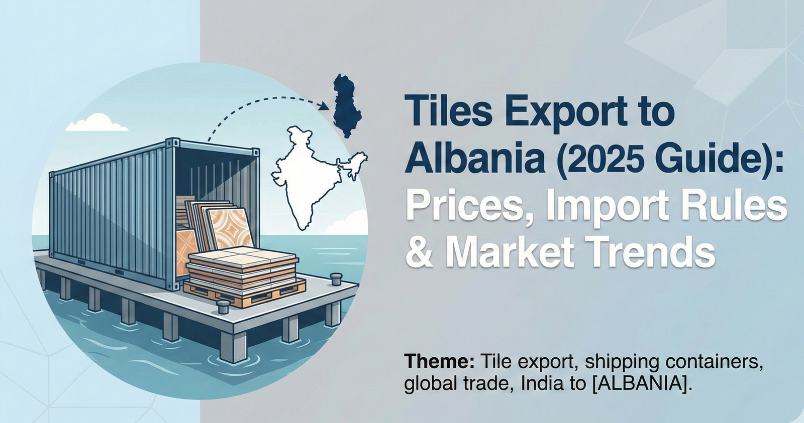 tiles export to Albania – porcelain vitrified tiles shipping