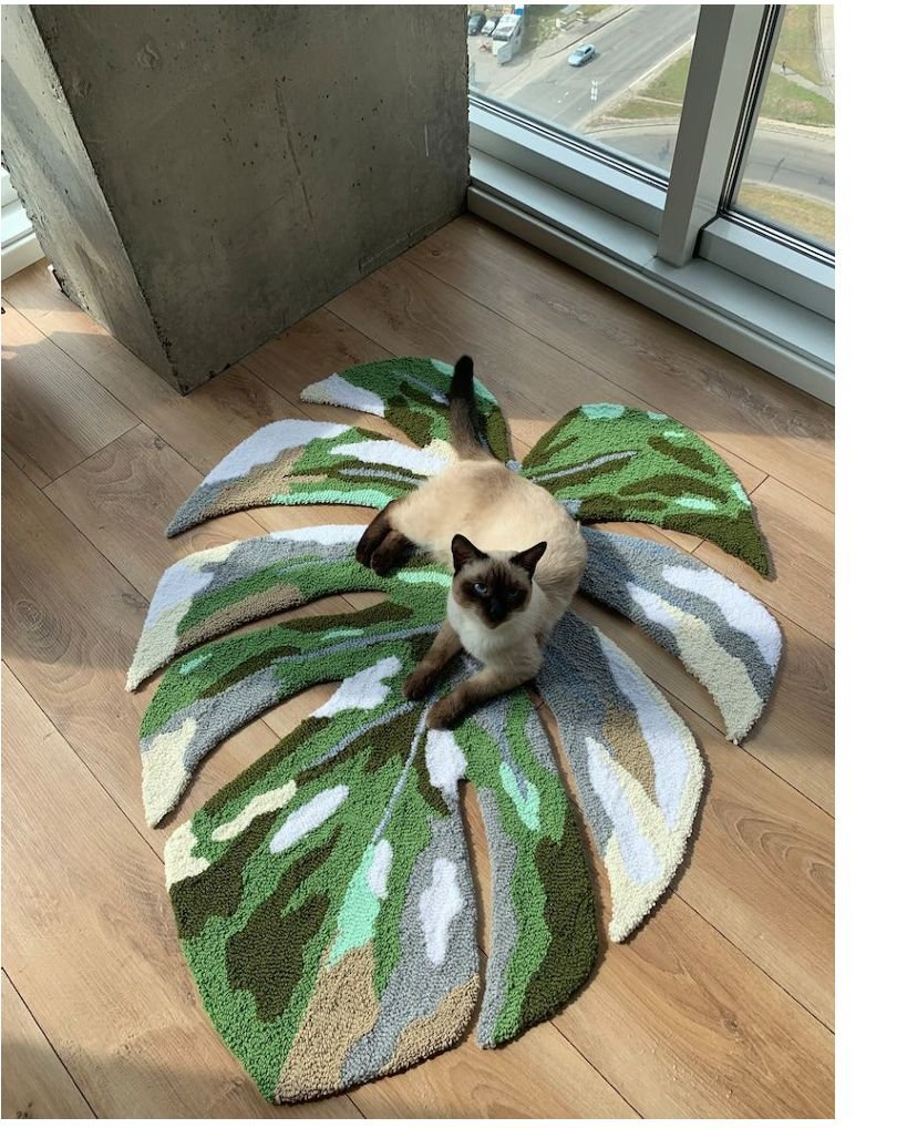 Organic shape custom hand tufted rug by leading hand tufted carpet exporter