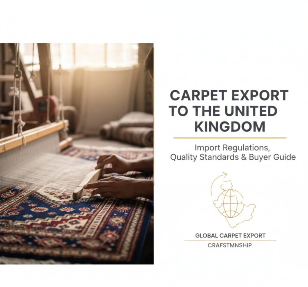 Carpet export to United Kingdom with quality inspection and packaging