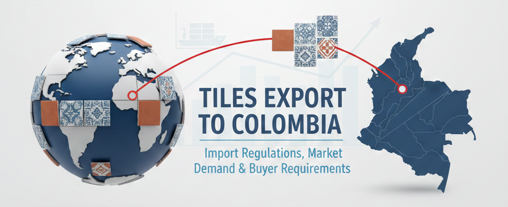 ceramic and porcelain tiles export to Colombia market
