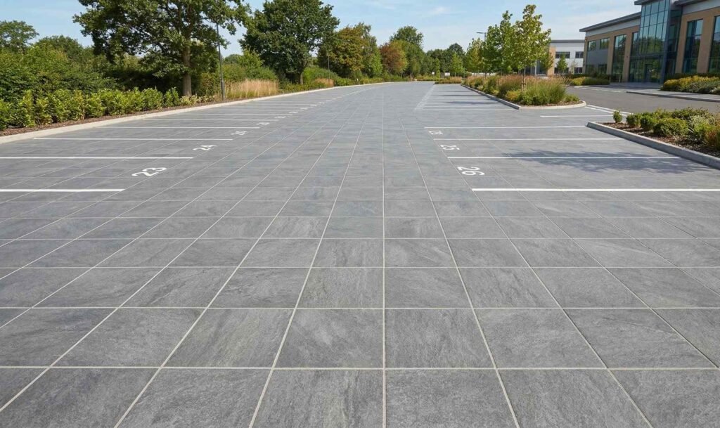 400X400 parking tiles exporter installed in driveway