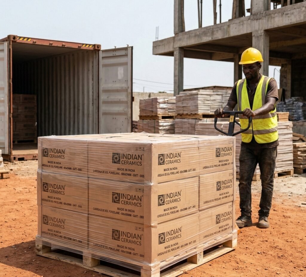 tiles exporter to Ivory Coast from India bulk shipment