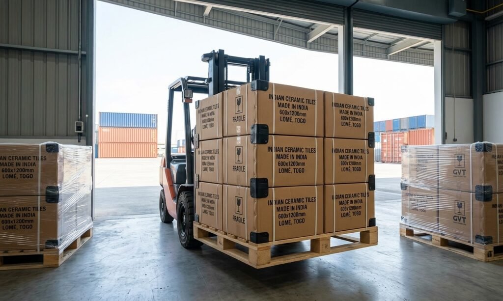 tiles exporter to Togo from India container shipment