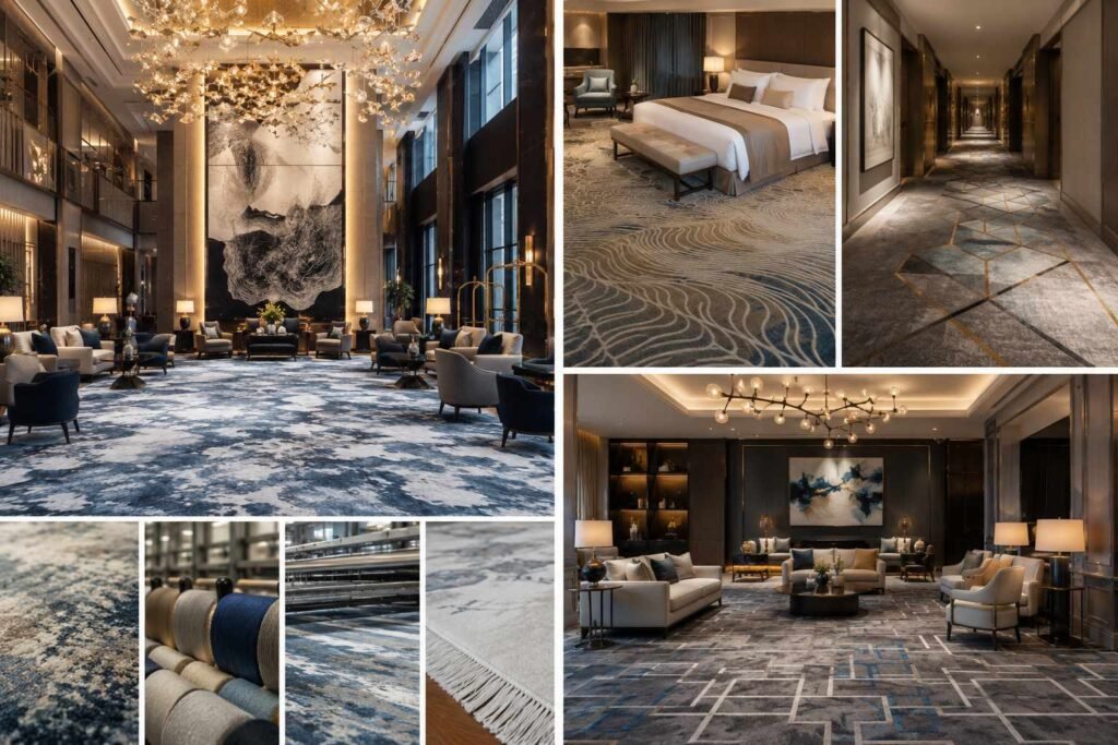 Bespoke carpet manufacturer creating custom luxury carpets for hospitality and premium interior projects