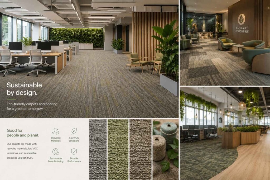 eco friendly carpet manufacturer producing sustainable commercial flooring